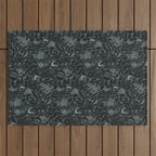 Mysterious Garden - midnight blue Outdoor Rug Gallery Image 1