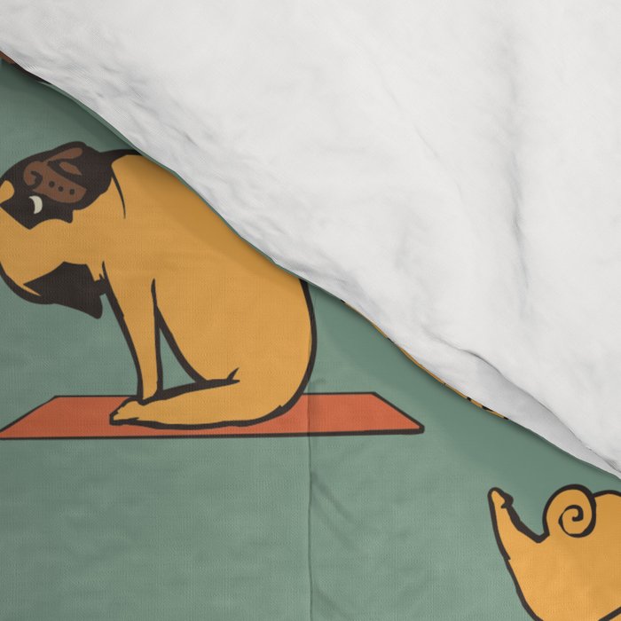 Pug Yoga Comforter Gallery Image 4