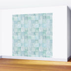 Sea Glass Tiles Watercolor Wall Mural Gallery Image 2