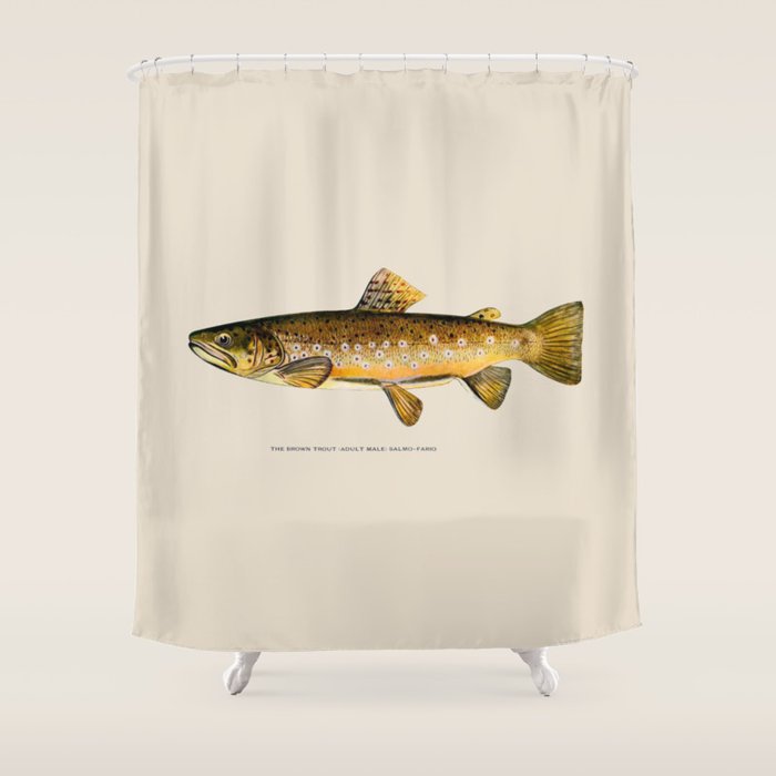 The Brown Trout Shower Curtain Gallery Image 1
