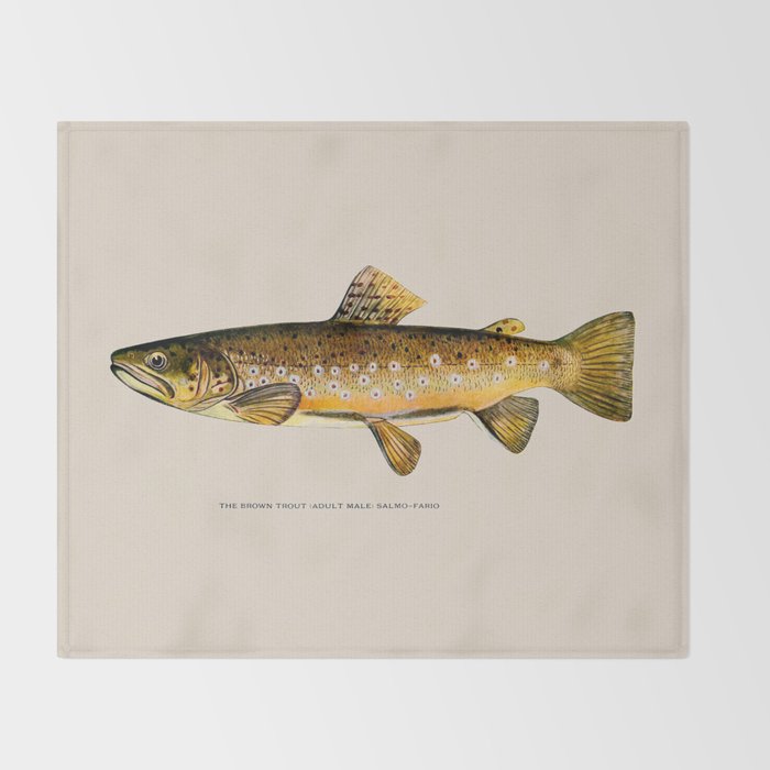 The Brown Trout Throw Blanket Gallery Image 2