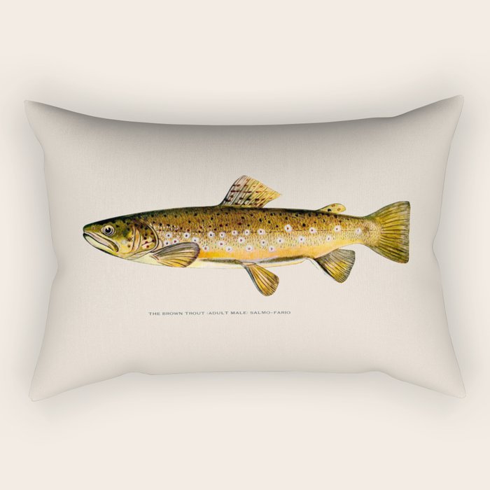 The Brown Trout Rectangular Pillow Gallery Image 2