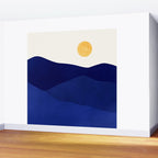 Indigo Mountains Abstract Landscape Wall Mural Gallery Image 2