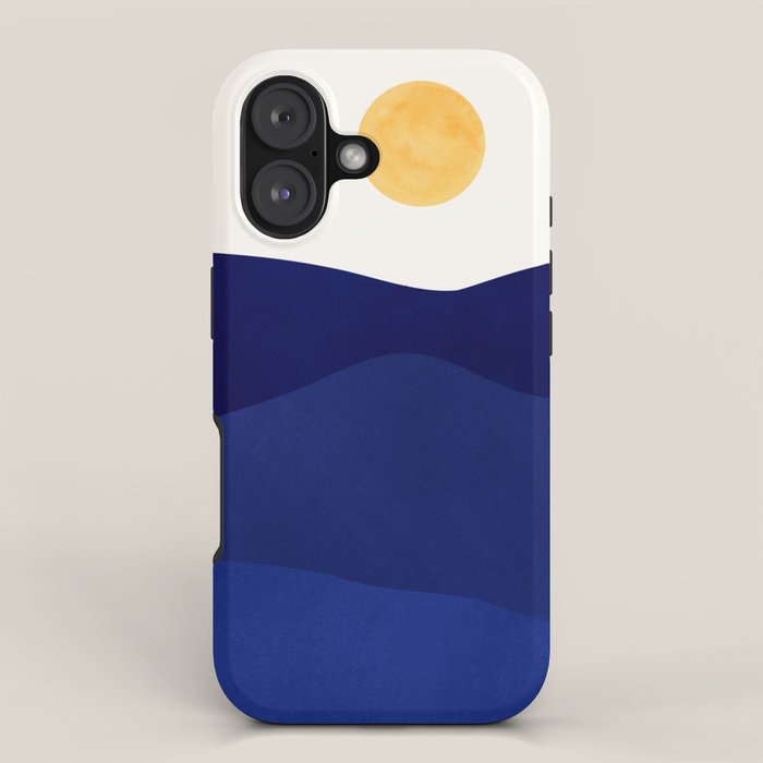 Indigo Mountains Abstract Landscape iPhone Case Gallery Image 1