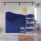 Indigo Mountains Abstract Landscape Wall Mural Gallery Image 1