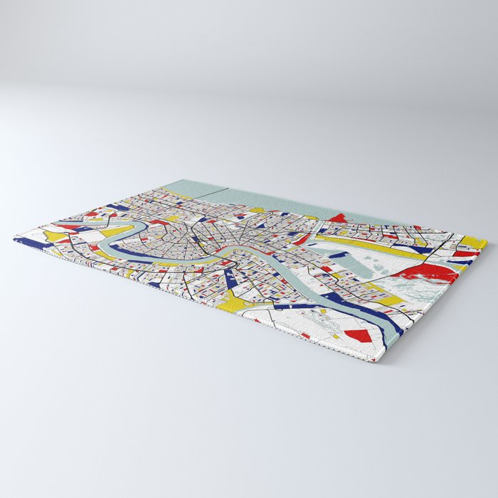 New Orleans, Louisiana City Map - Mondrian Rug Gallery Image 3