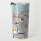 New Orleans, Louisiana City Map - Mondrian Travel Mug Gallery Image 3