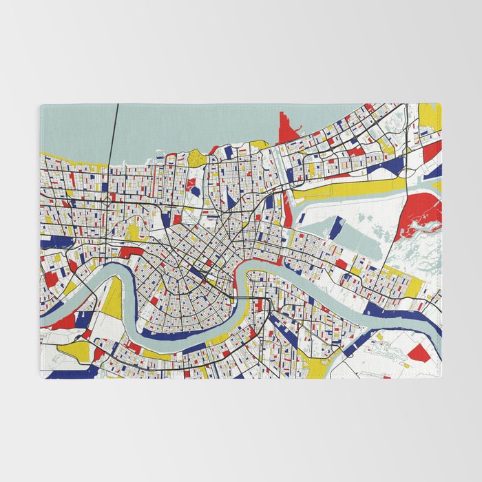New Orleans, Louisiana City Map - Mondrian Rug Gallery Image 2