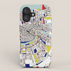 New Orleans, Louisiana City Map - Mondrian iPhone Case Gallery Image 1
