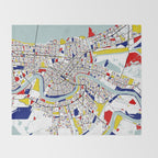 New Orleans, Louisiana City Map - Mondrian Throw Blanket Gallery Image 2