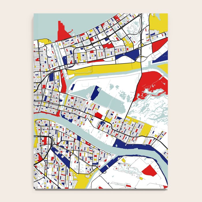 New Orleans, Louisiana City Map - Mondrian Notebook Gallery Image 4