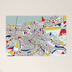 New Orleans, Louisiana City Map - Mondrian Welcome Mat Gallery Image 1