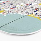 New Orleans, Louisiana City Map - Mondrian Bath Mat Gallery Image 3