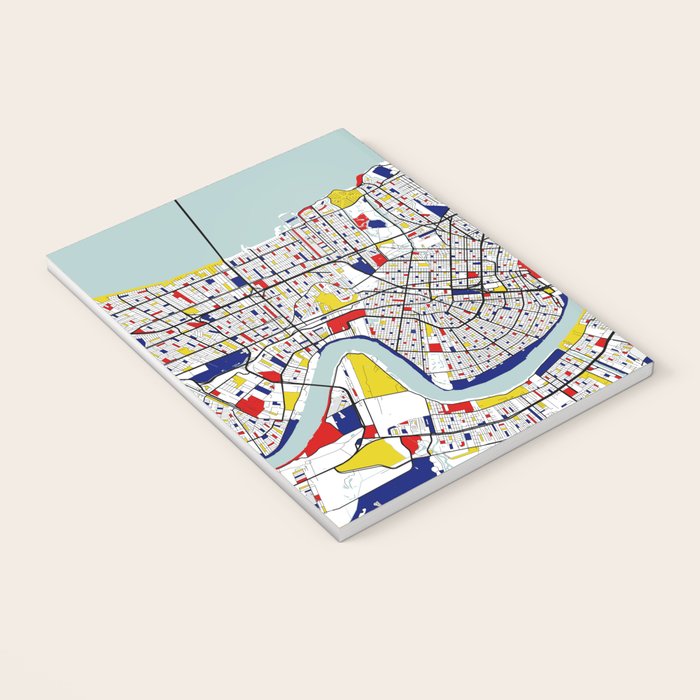 New Orleans, Louisiana City Map - Mondrian Notebook Gallery Image 3
