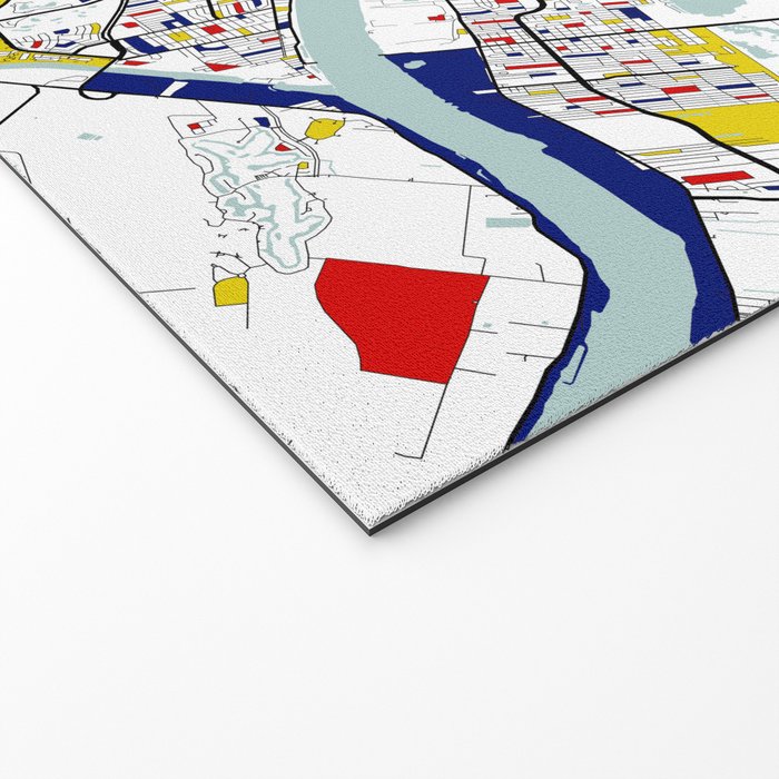 New Orleans, Louisiana City Map - Mondrian Welcome Mat Gallery Image 2