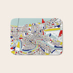 New Orleans, Louisiana City Map - Mondrian Bath Mat Gallery Image 1