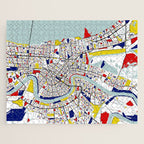 New Orleans, Louisiana City Map - Mondrian Jigsaw Puzzle Gallery Image 1