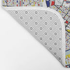 New Orleans, Louisiana City Map - Mondrian Bath Mat Gallery Image 2