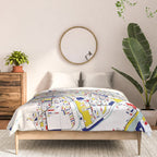 New Orleans, Louisiana City Map - Mondrian Comforter Gallery Image 3