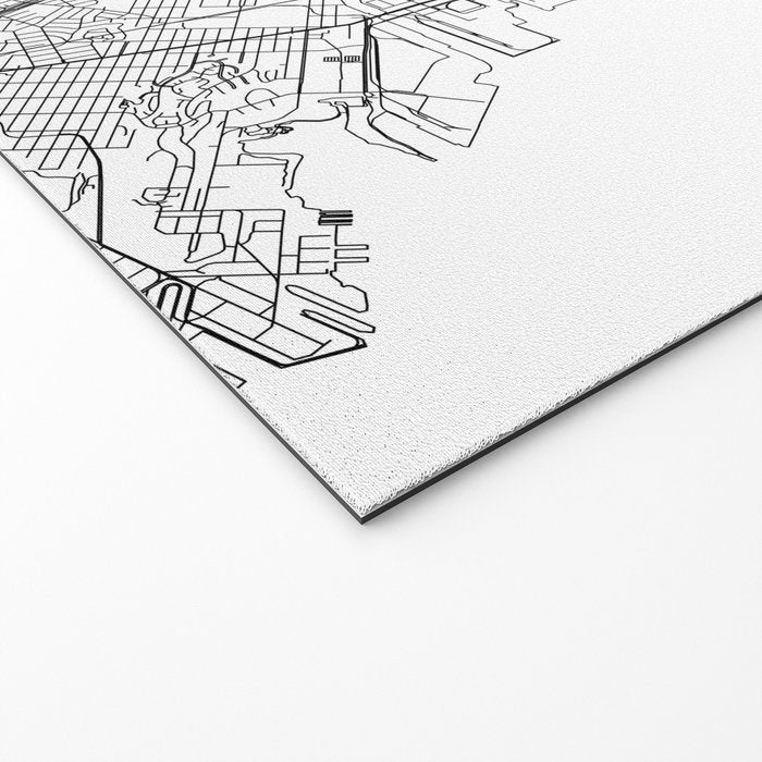 San Francisco White Map Welcome Mat Gallery Image 2
