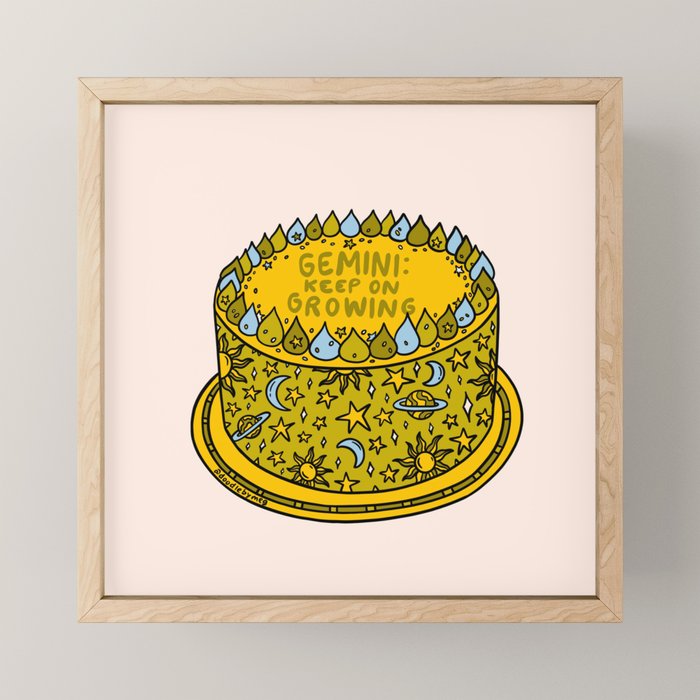 Gemini Cake Mini Art Print Gallery Image 1