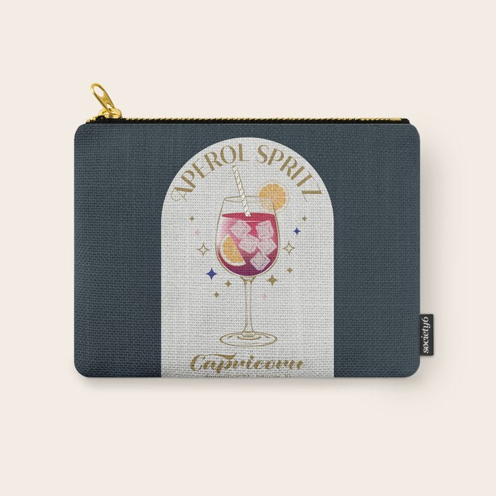  Aperol Spritz Cocktail Zodiac Sign Carry All Pouch Gallery Image 1