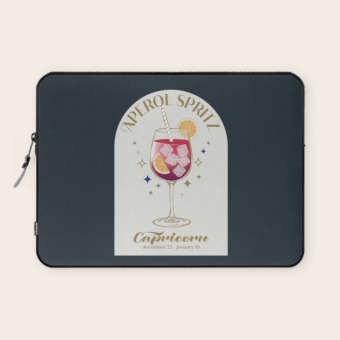  Aperol Spritz Cocktail Zodiac Sign Laptop Sleeve Gallery Image 1