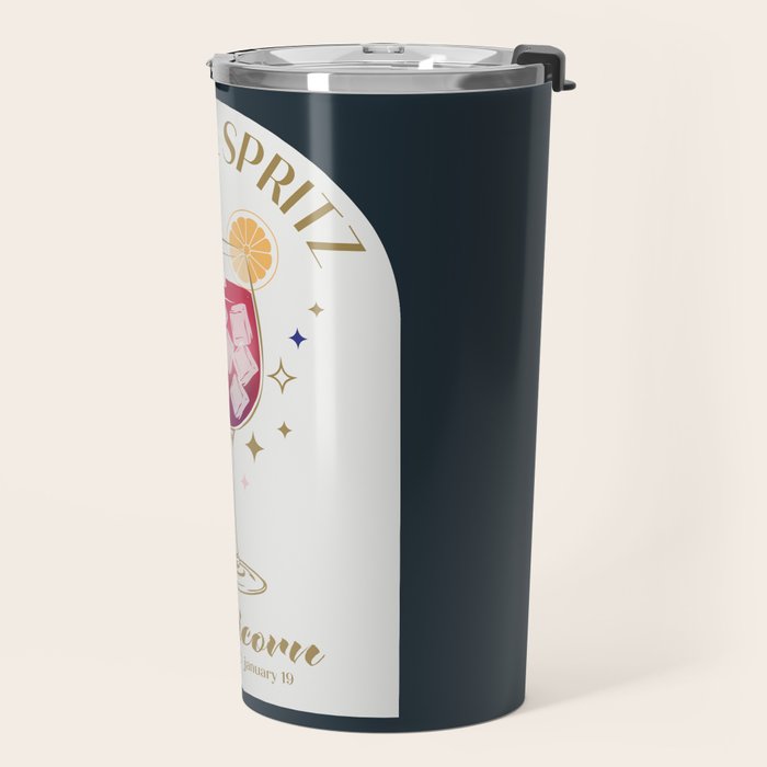  Aperol Spritz Cocktail Zodiac Sign Travel Mug Gallery Image 2