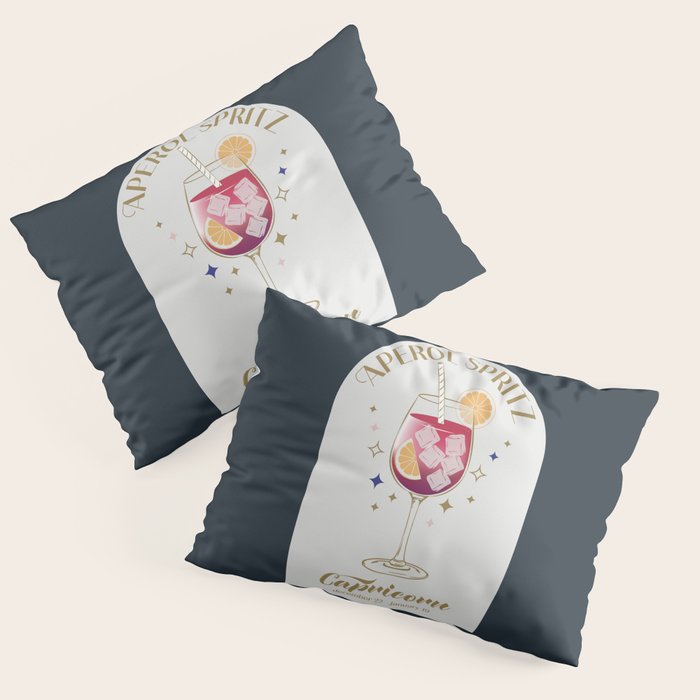  Aperol Spritz Cocktail Zodiac Sign Pillow Sham Gallery Image 3