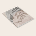 Serene Foliage Earthy Minimalist Botanical Art Peach Beige Grey Notebook Gallery Image 2