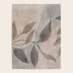 Serene Foliage Earthy Minimalist Botanical Art Peach Beige Grey Poster Gallery Image 4
