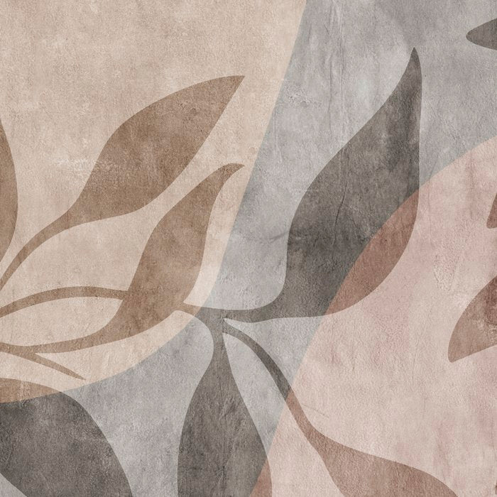 Serene Foliage Earthy Minimalist Botanical Art Peach Beige Grey Coffee Mug Gallery Image 2