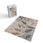 Serene Foliage Earthy Minimalist Botanical Art Peach Beige Grey Jigsaw Puzzle Gallery Image 2