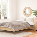 Serene Foliage Earthy Minimalist Botanical Art Peach Beige Grey Duvet Cover Gallery Image 2