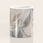 Serene Foliage Earthy Minimalist Botanical Art Peach Beige Grey Coffee Mug Gallery Image 4