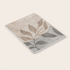 Serene Foliage Earthy Minimalist Botanical Art Peach Beige Grey Notebook Gallery Image 3