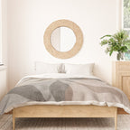 Serene Foliage Earthy Minimalist Botanical Art Peach Beige Grey Duvet Cover Gallery Image 3