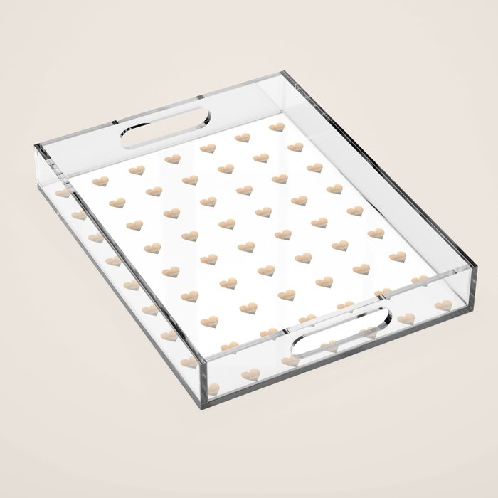 GOLD HEART Acrylic Tray Gallery Image 1