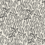 Organic Leaves Abstract Pattern in Charcoal Gray and Cream Coffee Mug Gallery Image 2