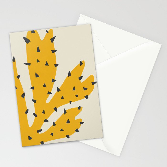 Matisse Inspired Yellow Shape Stationery Card Gallery Image 2