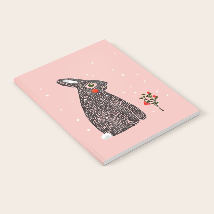 Christmas rabbit - illustration Notebook Gallery Image 1
