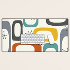 Mid Century Modern Shapes 02 #society6 #buyart Desk Mat Gallery Image 1