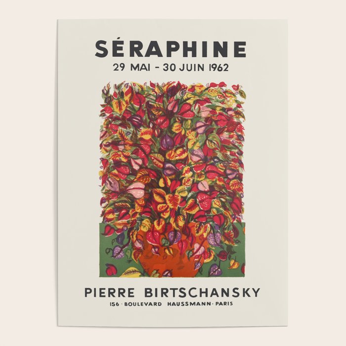 Seraphine Louis Vintage Exhibition Poster, 1962 Poster Gallery Image 4