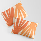 Maldives Abstract Botanical Pattern in Tangerine Orange Tones Pillow Sham Gallery Image 3