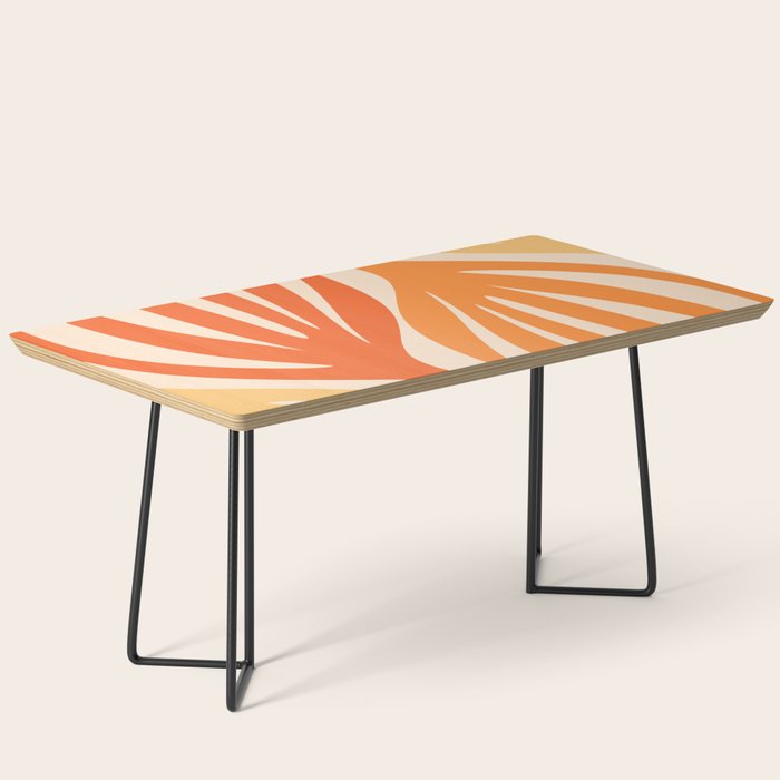 Maldives Abstract Botanical Pattern in Tangerine Orange Tones Coffee Table Gallery Image 1
