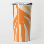 Maldives Abstract Botanical Pattern in Tangerine Orange Tones Travel Mug Gallery Image 2