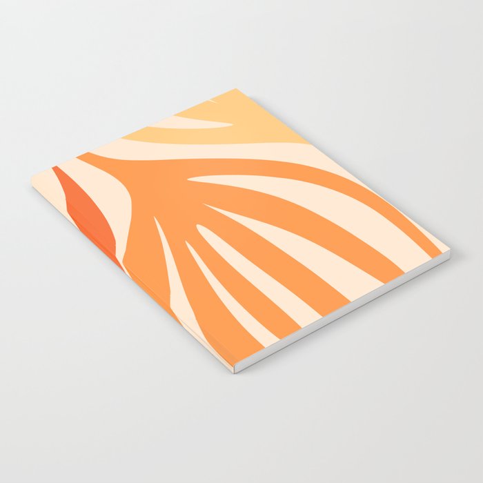 Maldives Abstract Botanical Pattern in Tangerine Orange Tones Notebook Gallery Image 1