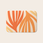 Maldives Abstract Botanical Pattern in Tangerine Orange Tones Bath Mat Gallery Image 1