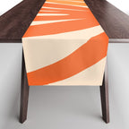 Maldives Abstract Botanical Pattern in Tangerine Orange Tones Table Runner Gallery Image 1