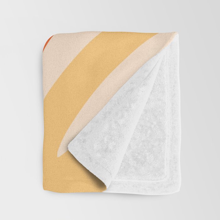 Maldives Abstract Botanical Pattern in Tangerine Orange Tones Throw Blanket Gallery Image 3